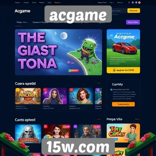 Navegação e layout do acgame em destaque